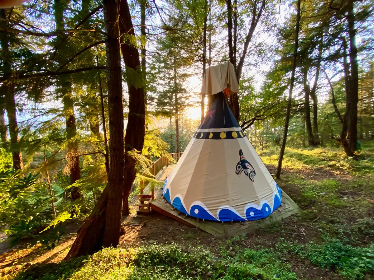 Forest teepee